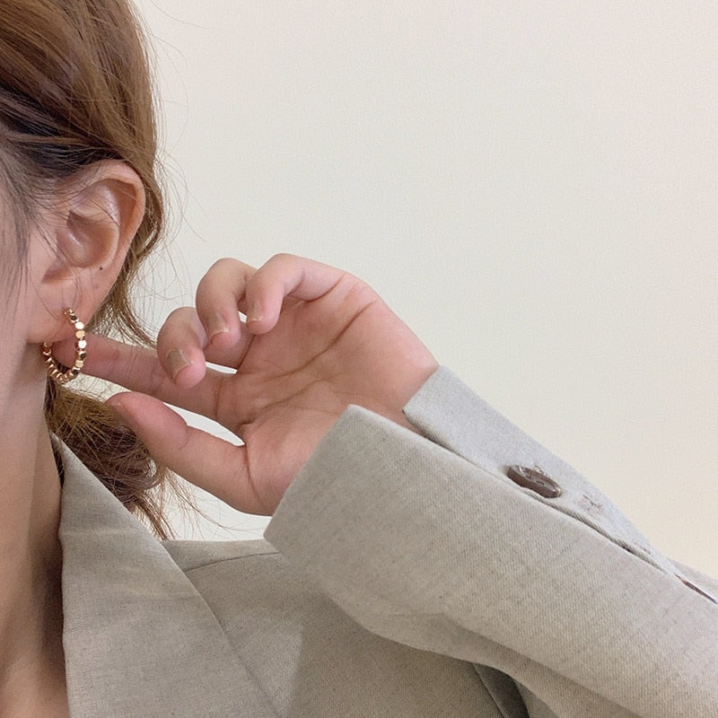 Round Circle Hoop Earrings