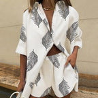 Leaf Printed Two Piece Set