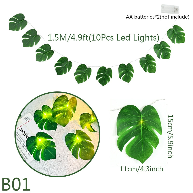 10/20LED Green Leaf Light String