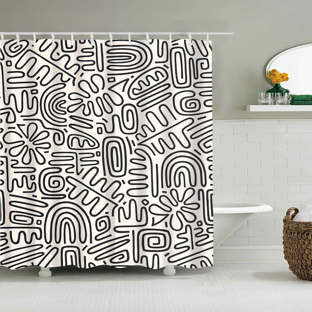 Abstract Pattern Shower Curtain