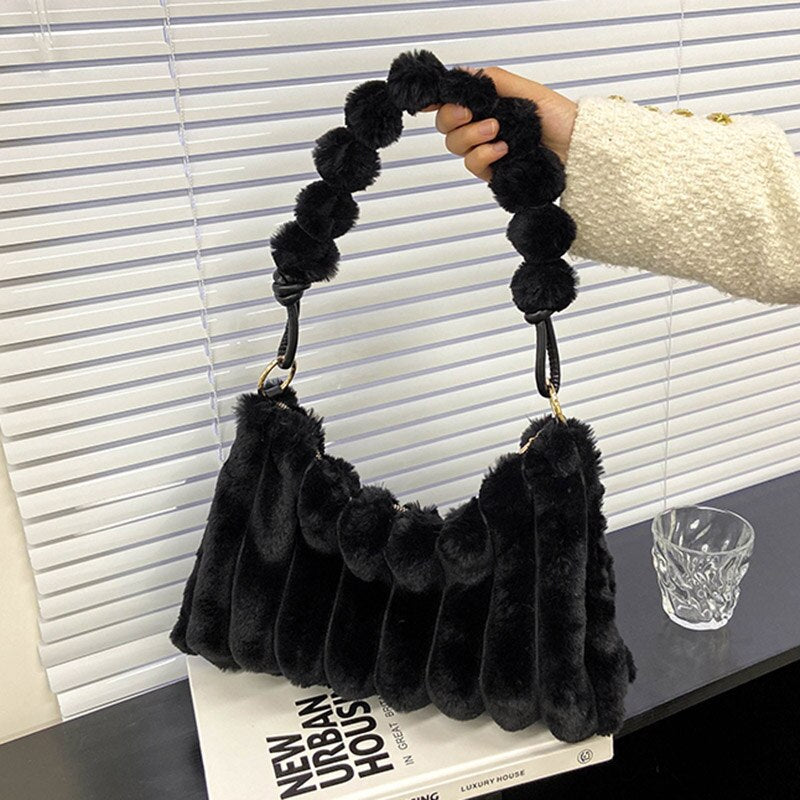 Wool Fluffy Fur Shoulder Bag