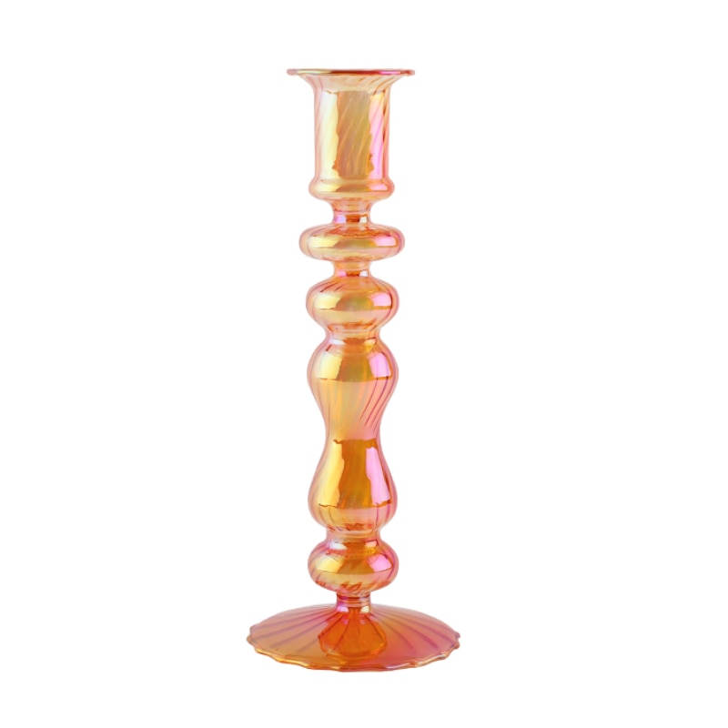 Holographic Glass Candle Holders