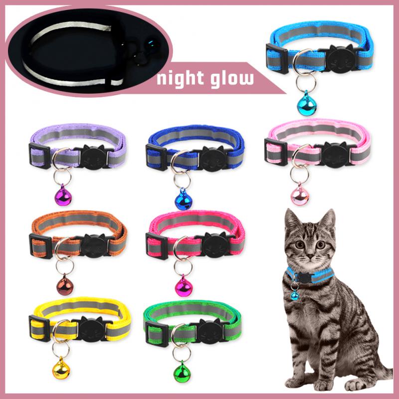 1Pc Pet Collar Reflective With Bell