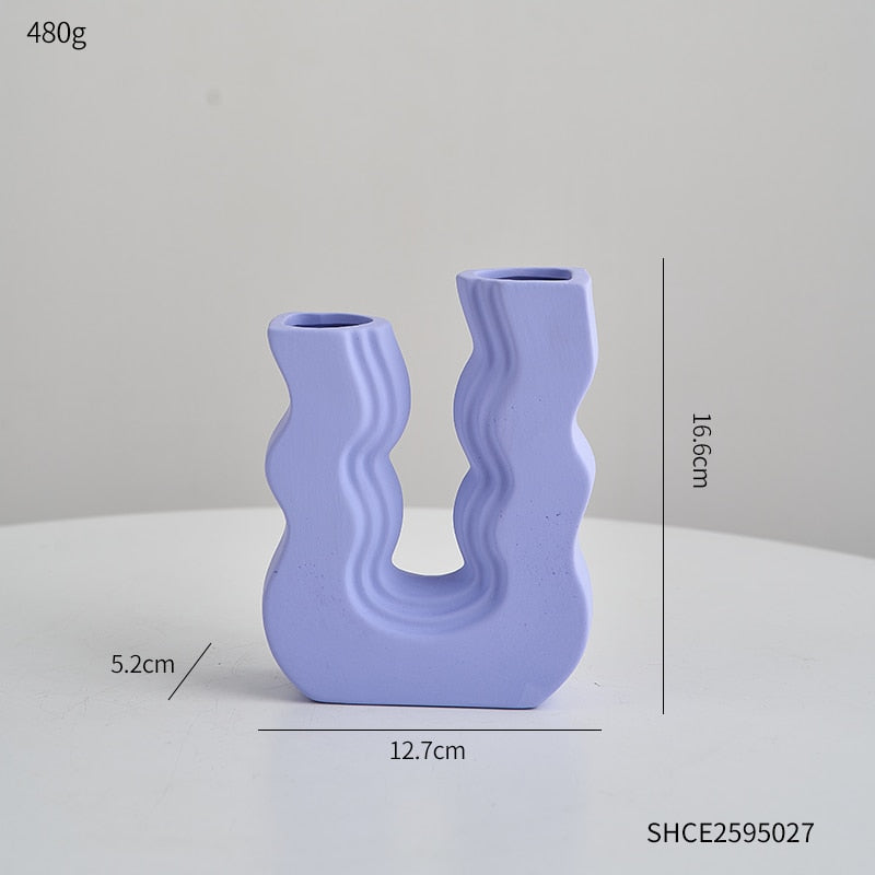 Ceramic Geometric Art Vases
