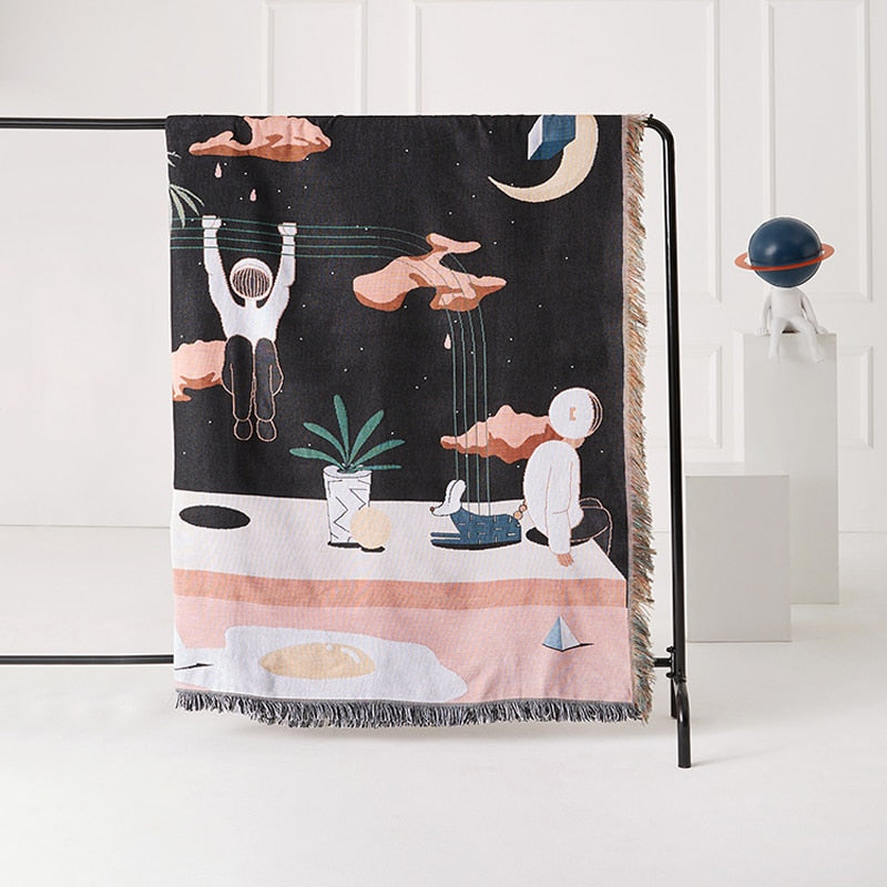 Space Travel Throw Blanket