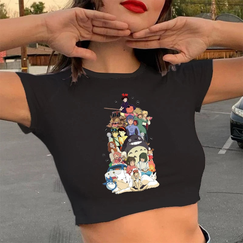 Kawaii Crop Top T Shirt