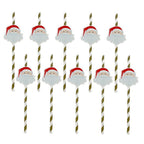 10Pcs/pack Christmas Disposable Paper Traws