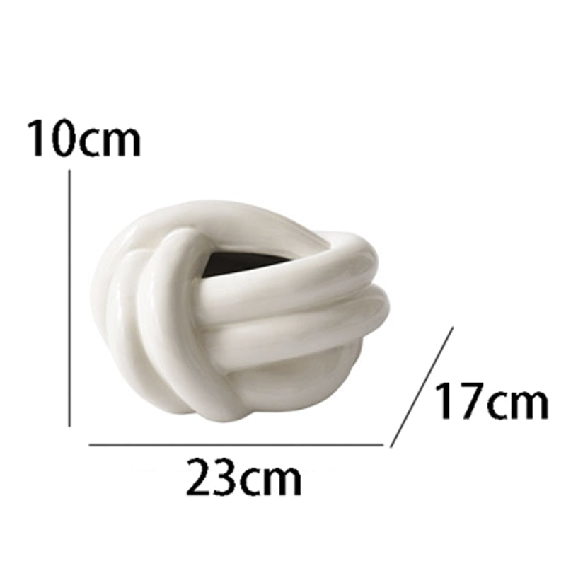 Knot Ceramic Tissue Box