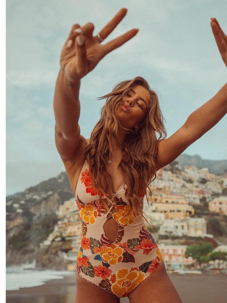 Floral Boho One Piece Swimsuit