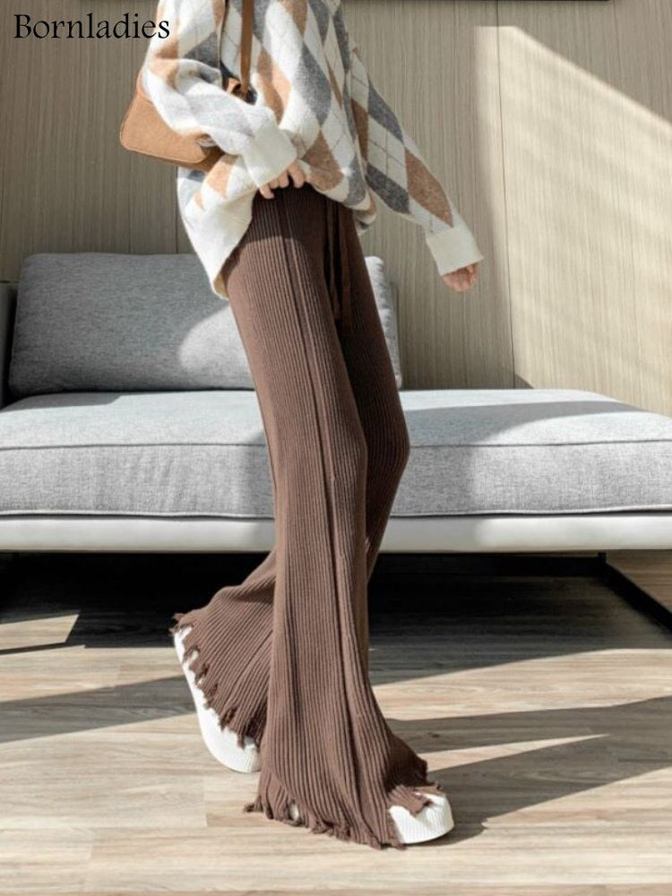 Wide Leg Knitted Pants