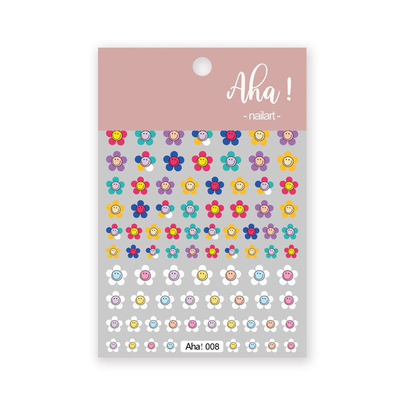 1 sheet Smile Nail Art 3D Stickers