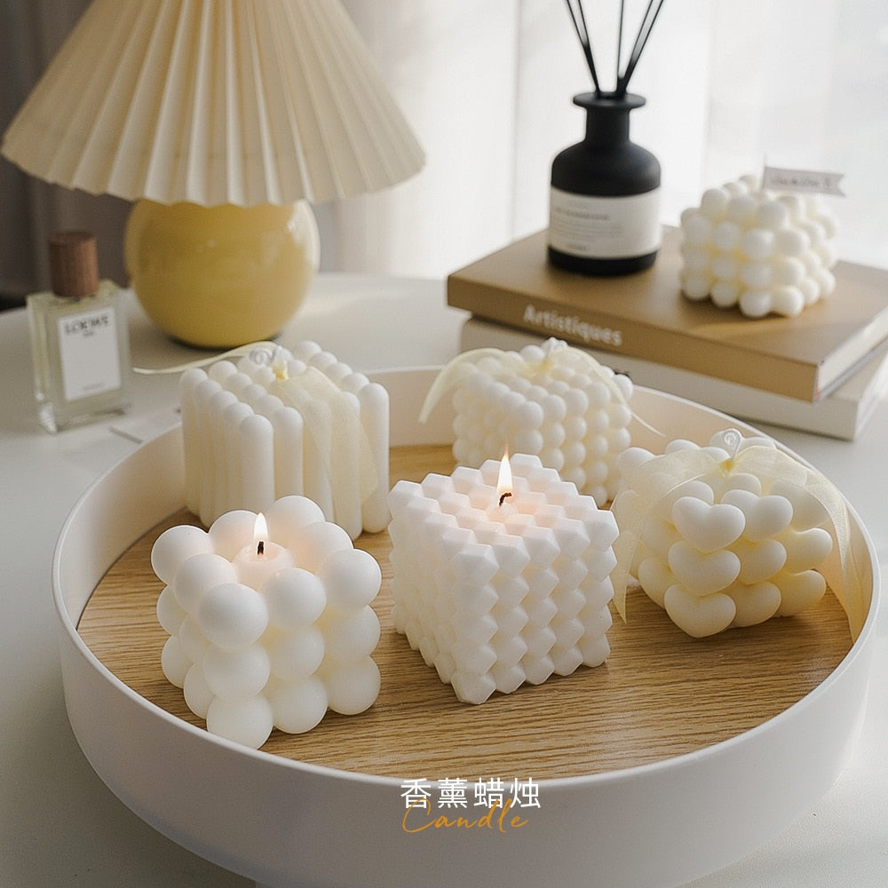 Geometric Rubik's Cube Scented Candle