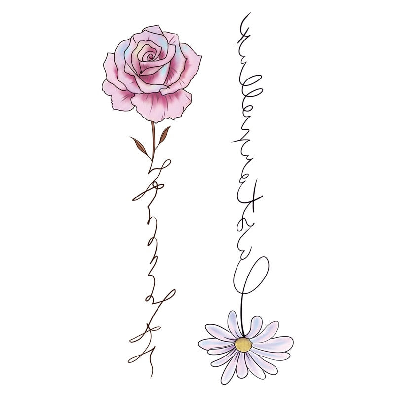 Flower Tattoo Sticker