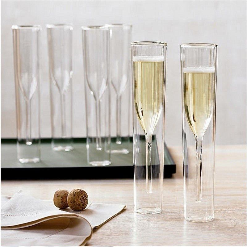 Champagne Glass Double Wall Cup