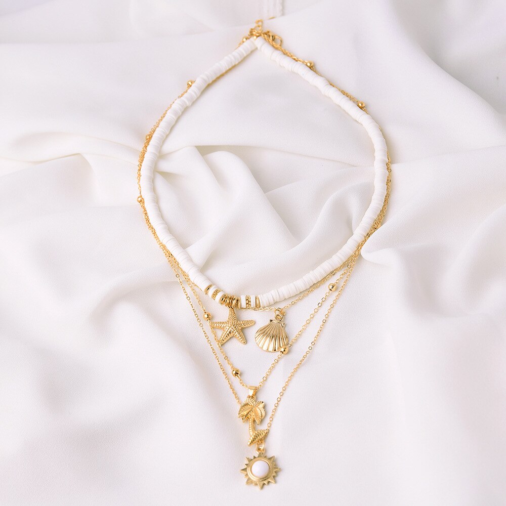Shell Star Sun Necklace