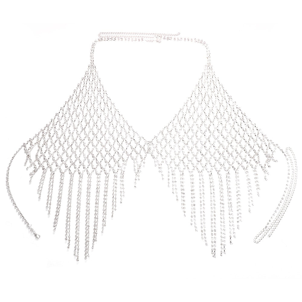 Rhinestone Bra Chain
