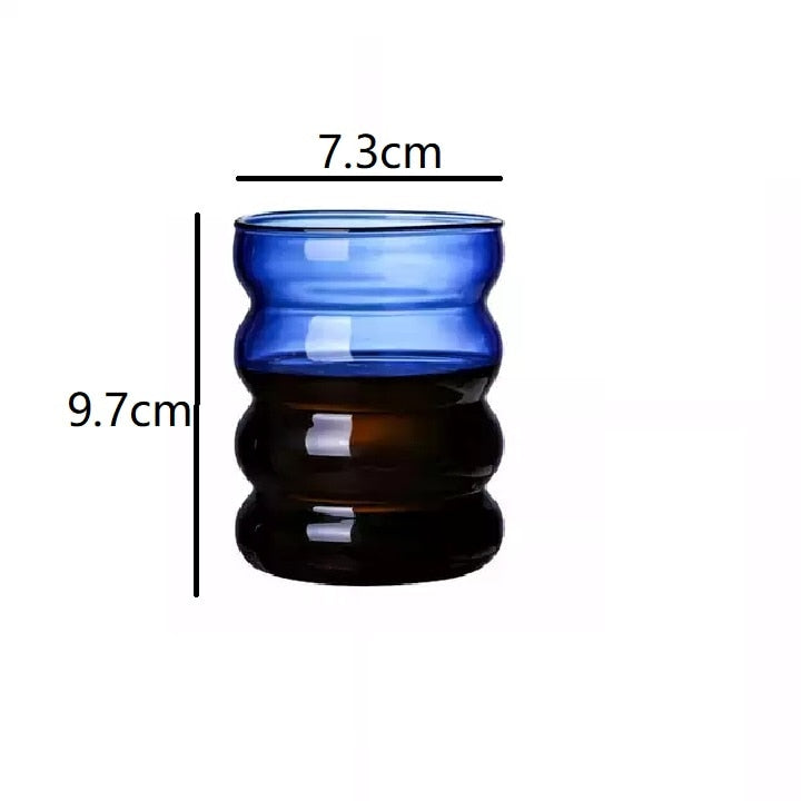 300ml Wave Shape Glass Cup
