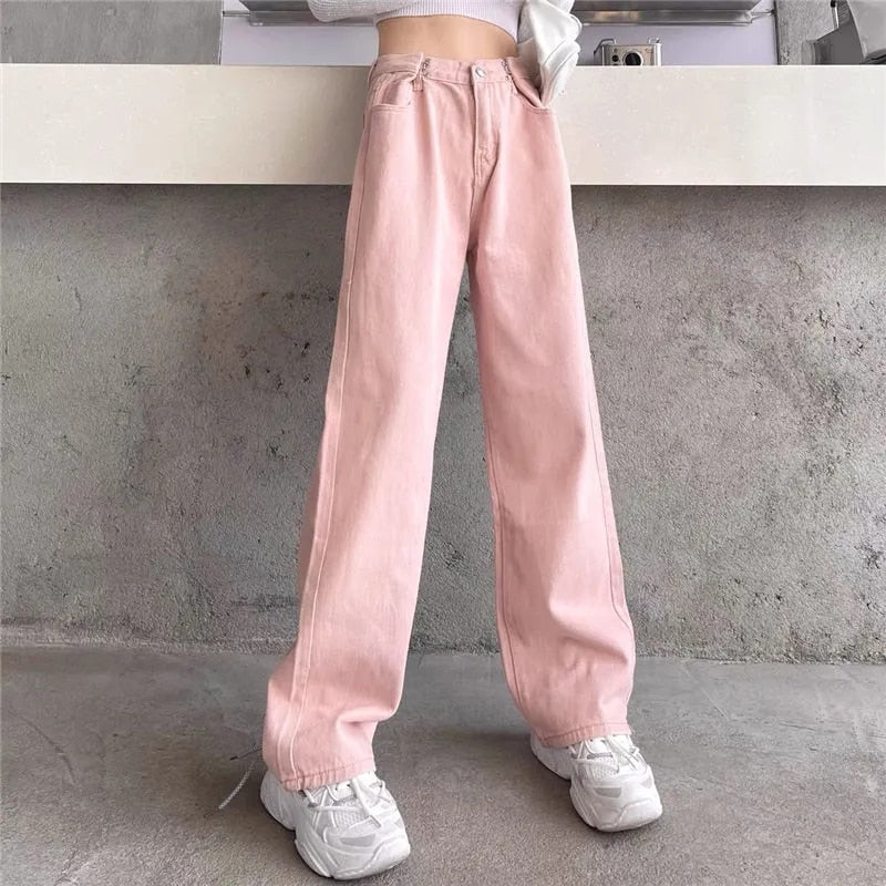 Pink High Waist Denim