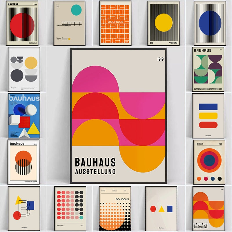 Abstract Bauhaus Wall Art