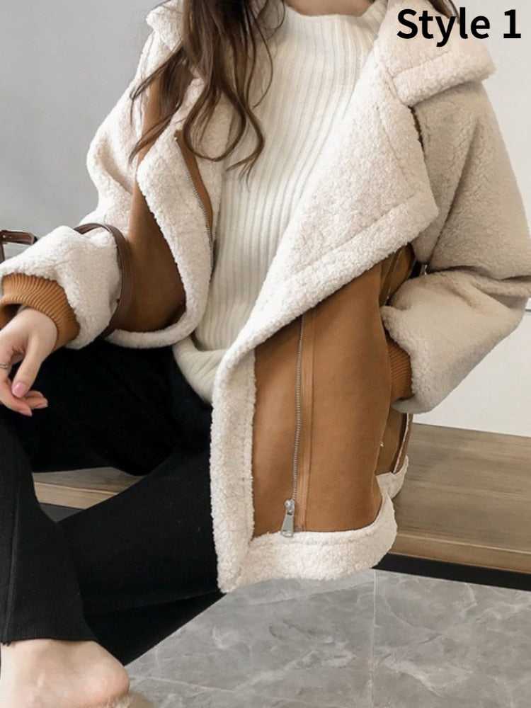 Motorcycle Bomber Loose Jacket