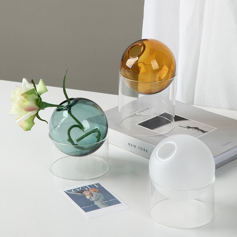 Nordic Spherical Hydroponic Glass Vase