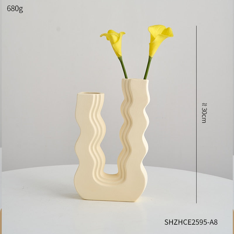 Ceramic Geometric Art Vases