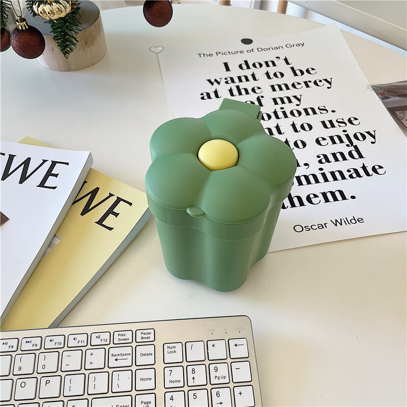 Desktop Small Flower Trash Can