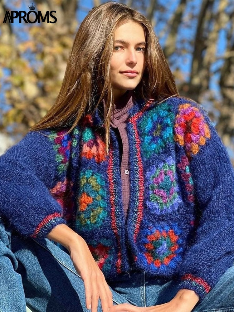 Soft Handmade Knitted Cropped Cardigan