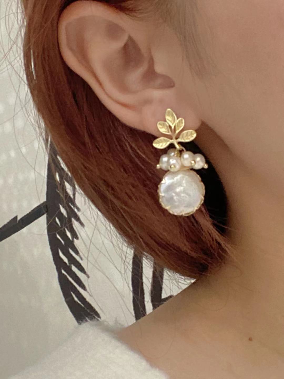 Natural Fresh Water Pearl Earrings