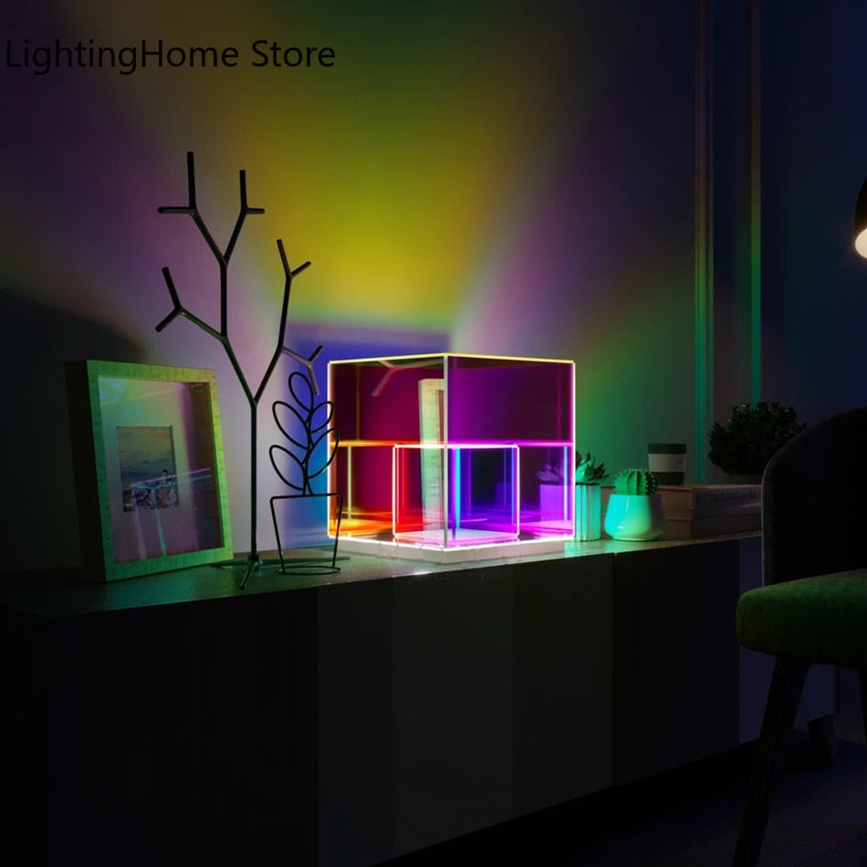 Colorful Cube Table Lamp