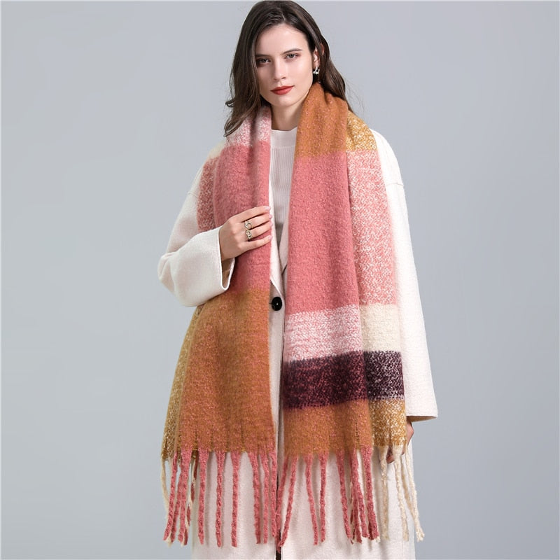 Oversize Plaid Scarf
