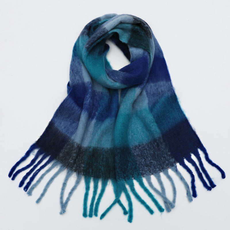 Oversize Plaid Scarf
