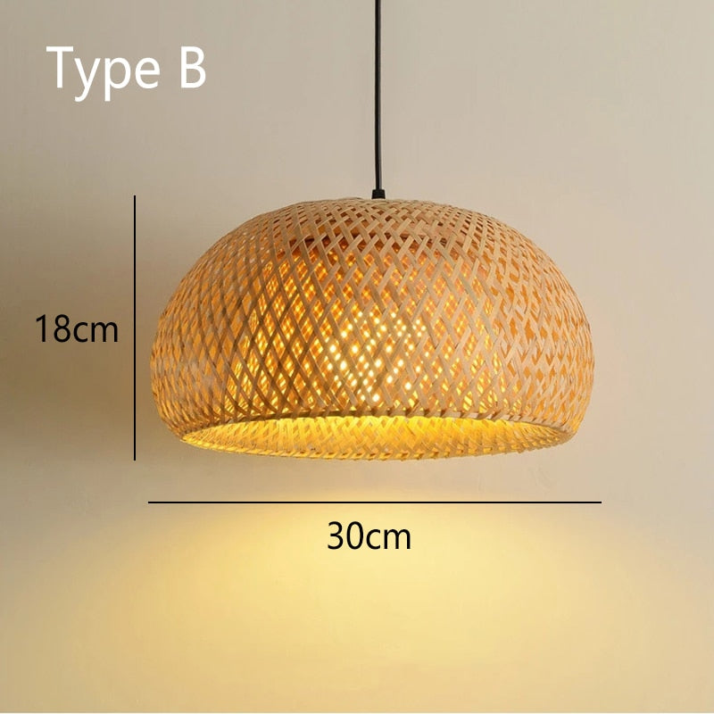 Woven Bamboo Pendant Lights