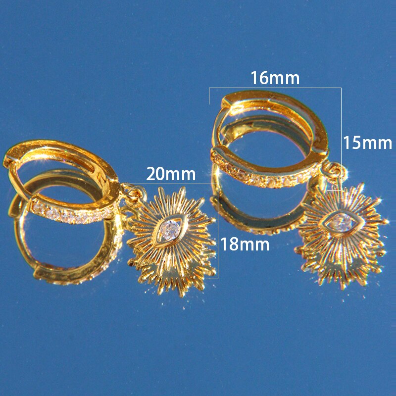 Eye Gold Hoop Earrings