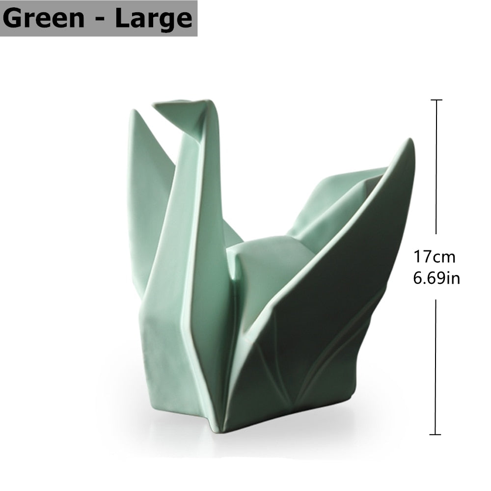 Ceramic Origami Animal Sculpture