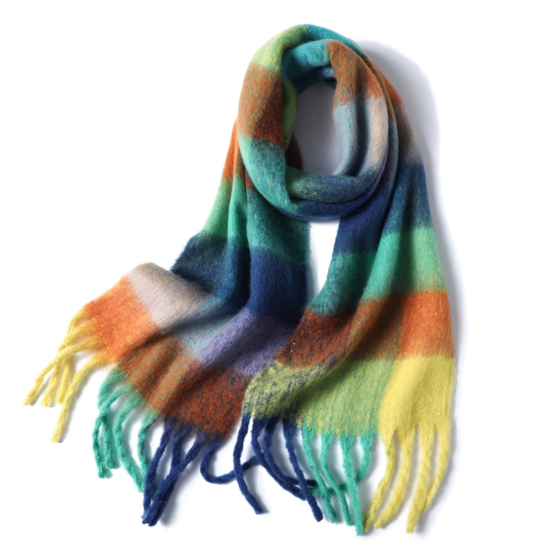 Oversize Plaid Scarf