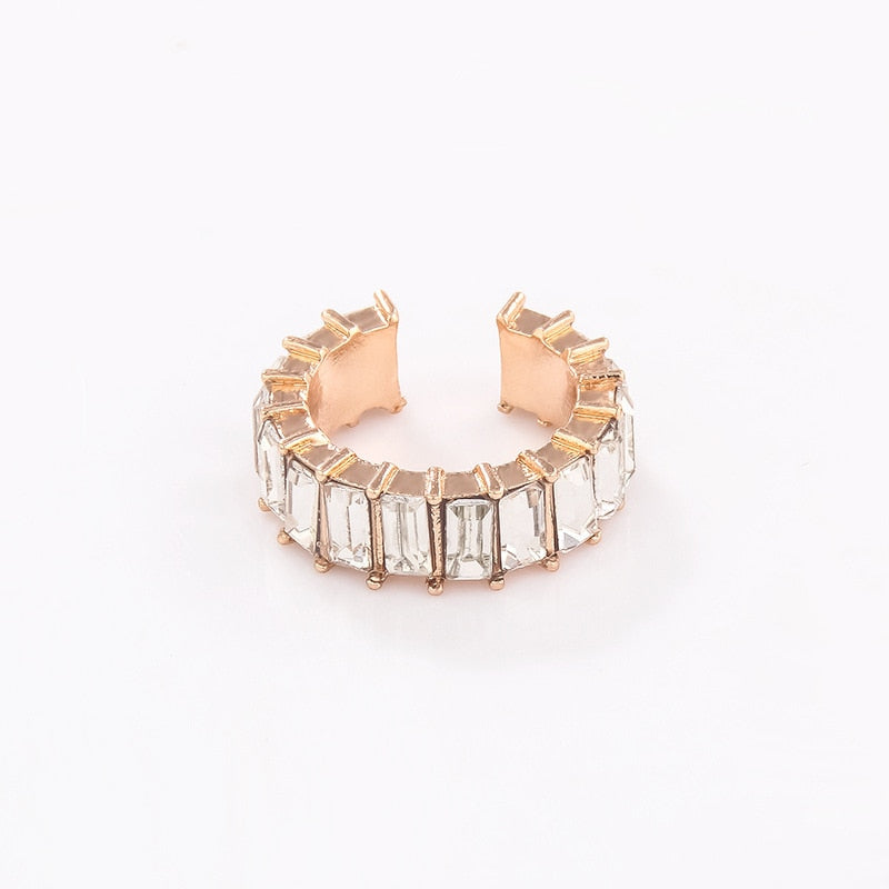 Pearl Ear Cuff Rhinestone Earrings