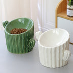 Cactus Ceramic Pet Food Bowl