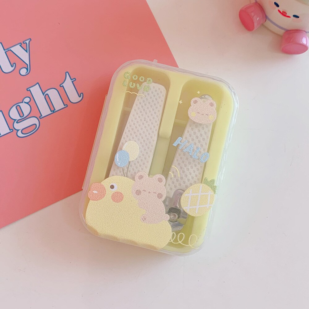 2PCs Set Cute Stainless Steel Nail Clipper