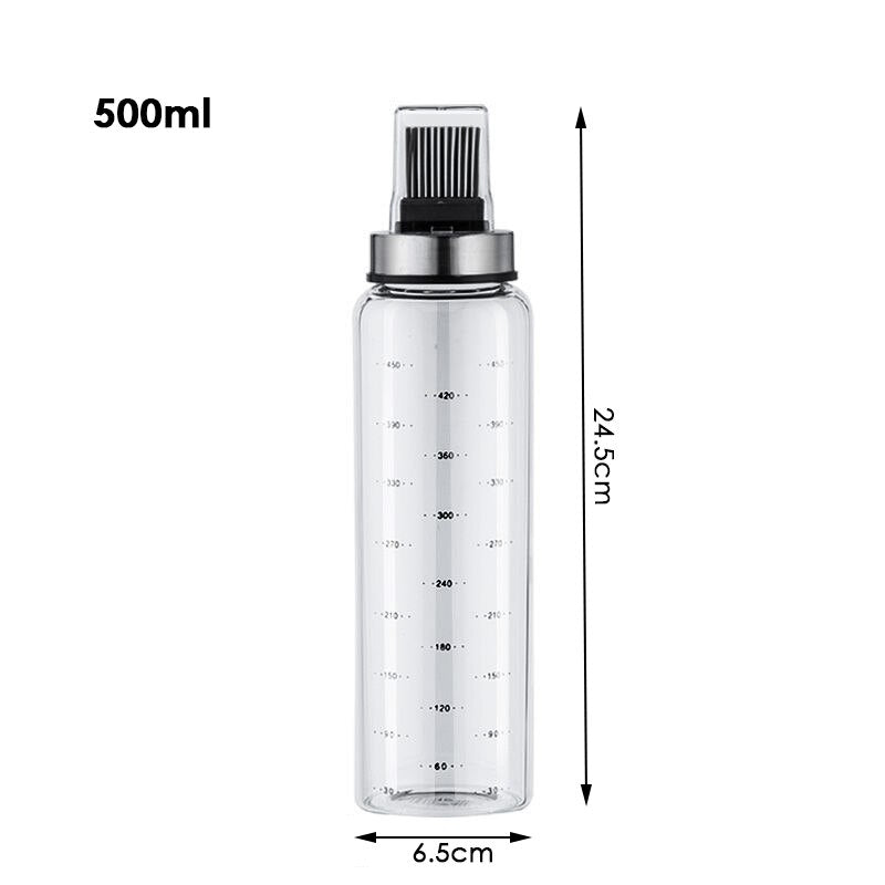 Glass Oil Bottle with Silicone Brush