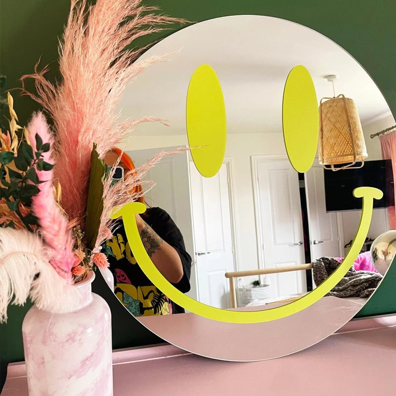 Happy Smile Mirror Acrylic Large Mirror