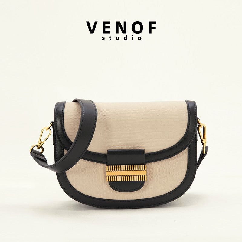 Leather Shoulder Crossbody Saddle Bag