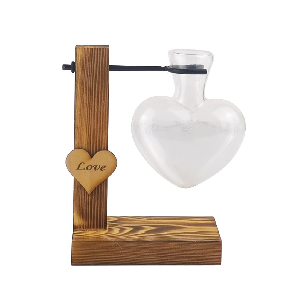 Glass and Wood Vase