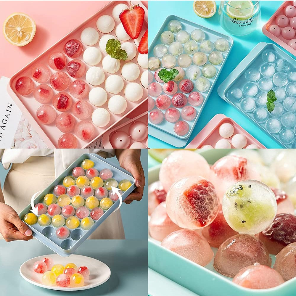 1Pc Colorful Round Rhombus Ice Tray