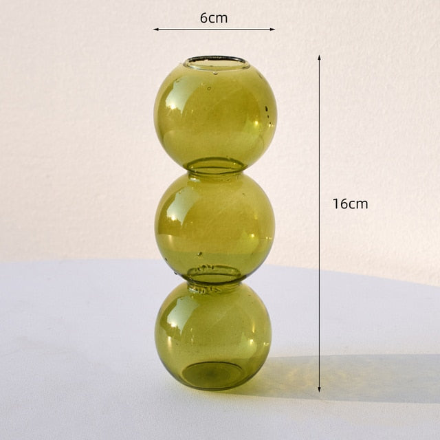 Nordic Glass Bubble Flower Vases