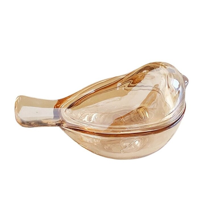 Jewelry Box Bird Shape Glass Jar