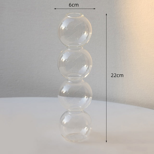 Nordic Glass Bubble Flower Vases