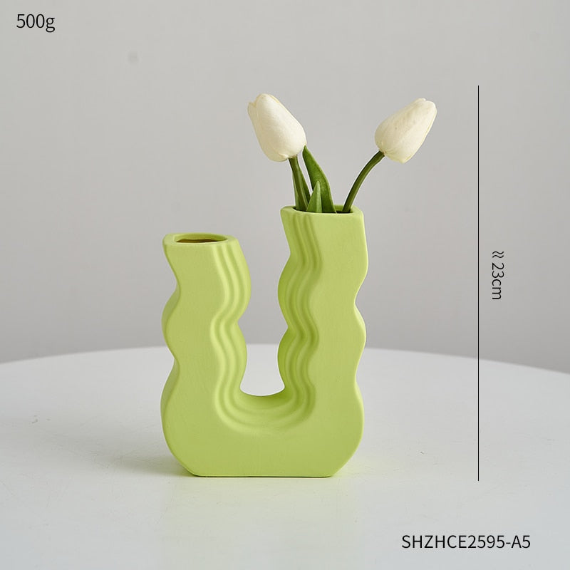 Ceramic Geometric Art Vases