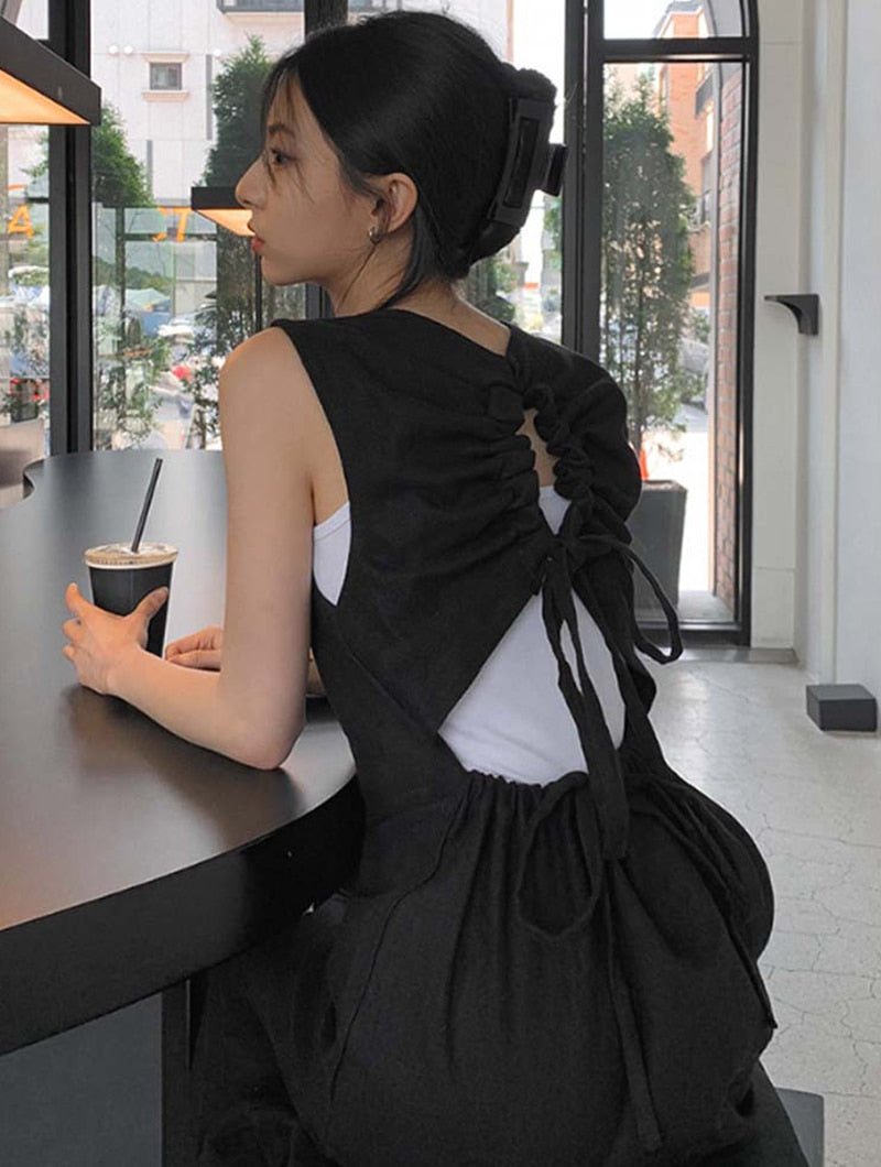 Black Backless Maxi Dress