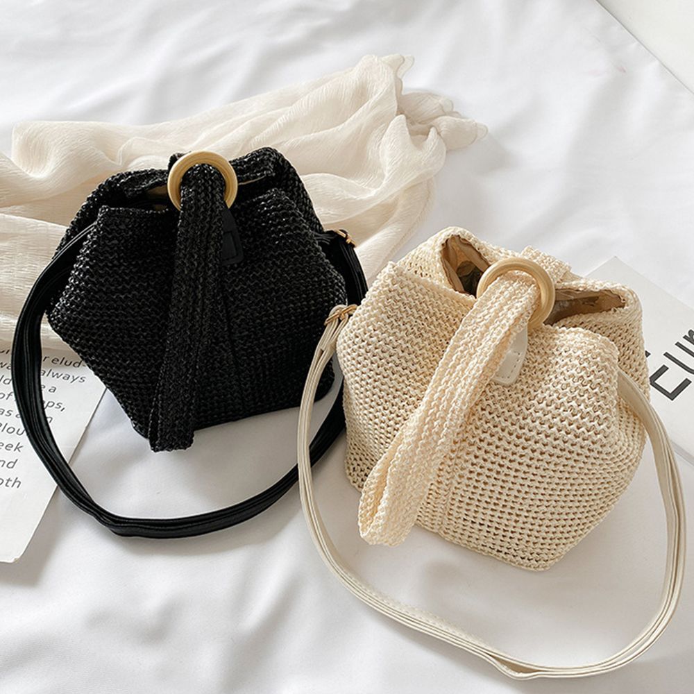 Boho Straw Woven Shoulder Bags